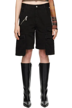 GCDS Black Ultracargo Denim Shorts
