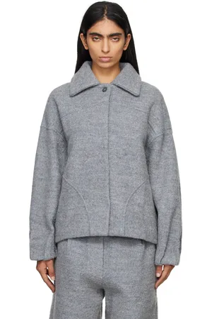 Deiji Studios Gray Boiled Wool Coat