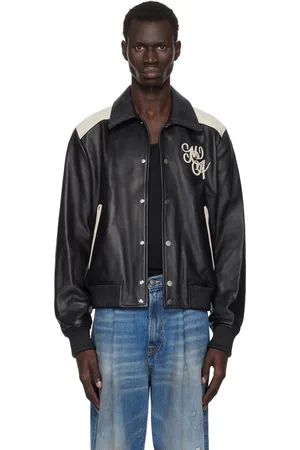 AMIRI MA Swirl Band Leather Jacket