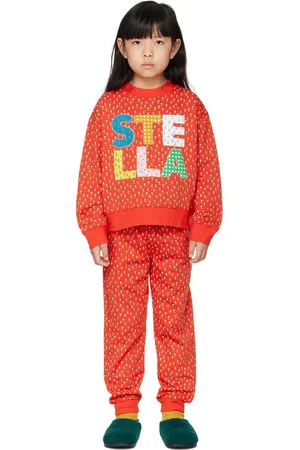 Stella McCartney Kids Red Ditsy Flowers Sweatsuit
