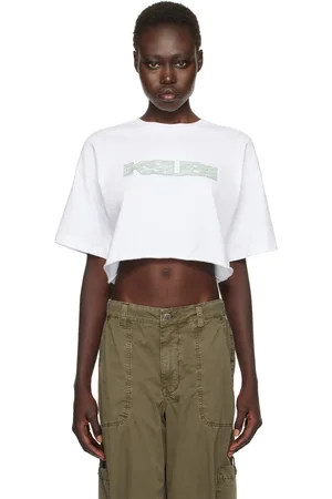 KSUBI White Unchained Oh G Crop T-shirt