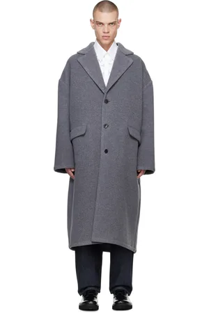 VALENTINO Gray Virgin Wool Coat
