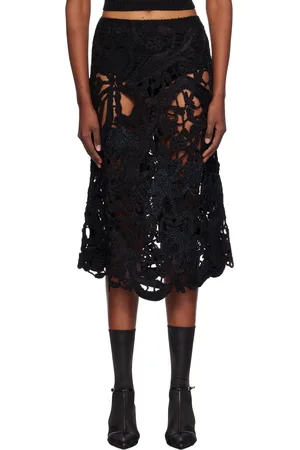Jil Sander Black Cornelly Midi Skirt