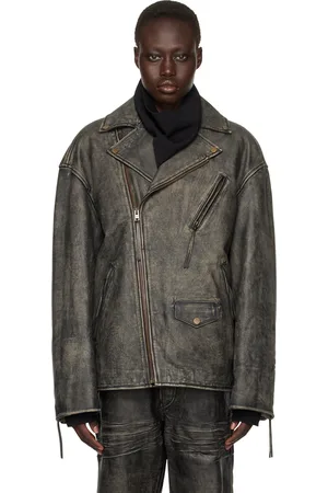 Acne Studios Black Biker Leather Jacket