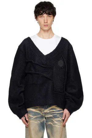 Who Decides War Navy Gathered Collegiate Sweater