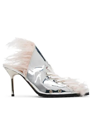 OTTOLINGER Silver Heel Mules