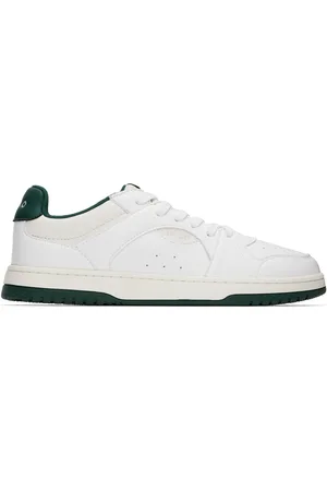 HUGO BOSS White Faux-Leather Sneakers