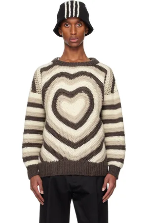 rice nine ten & Beige Heart Hand Knitted Sweater