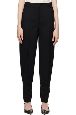 Totême Black Buckled Slouch Trousers