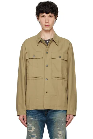 Ralph Lauren Tan Dobby Graphic Overshirt