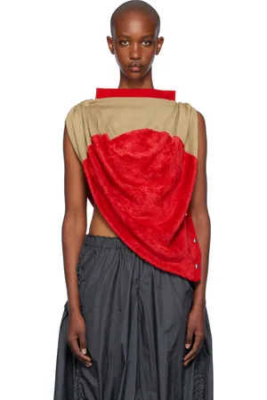 Kiko Kostadinov Tan & Red Phantom Knit T-shirt