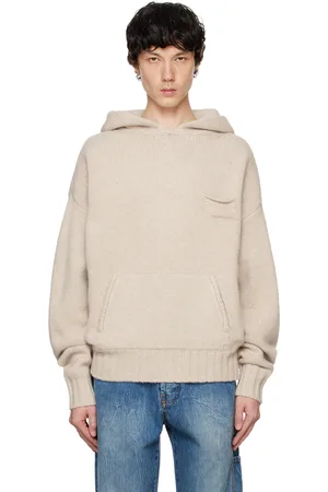 Le PÈRE Beige Knitted Hoodie