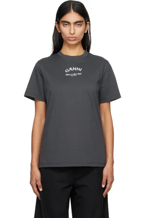 Ganni Gray Relaxed T-shirt