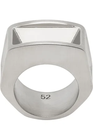 Rick Owens Silver Porterville Imploded Ring