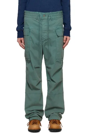 Ralph Lauren Blue Herringbone Twill Cargo Pants
