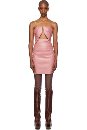 Rick Owens Pink Porterville Prong Minidress