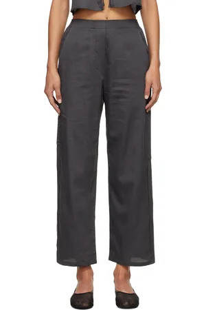 Leset Gray Yoko Crop Painter Lounge Pants