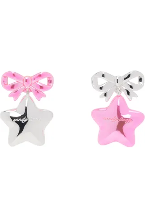 SANDY LIANG Silver & Pink Boshi Earrings