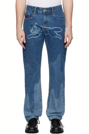 ICECREAM Blue Running Dog Lazer Drip Denim Jeans