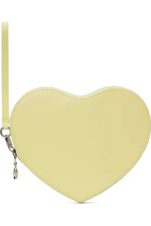 SANDY LIANG Yellow Mid Heart Zip Pouch