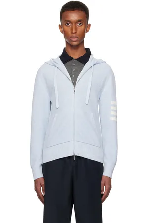 Thom Browne Blue 4-Bar Hoodie