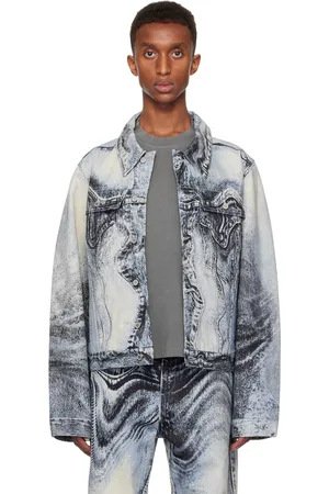 Camper Distorted Print Denim Jacket