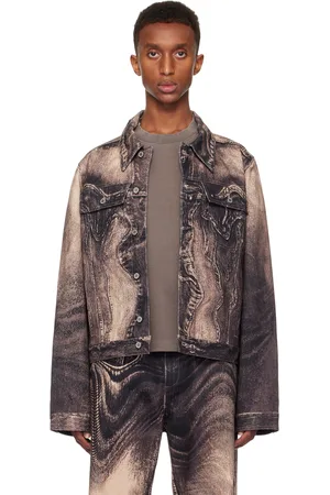 Camper Distorted Print Denim Jacket