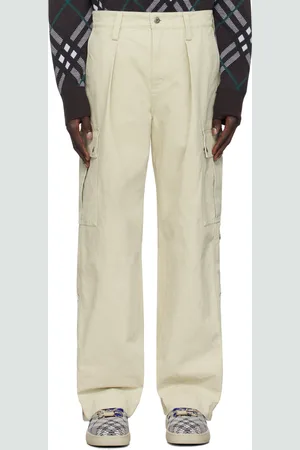 Burberry Off-White Cotton Cargo Pants