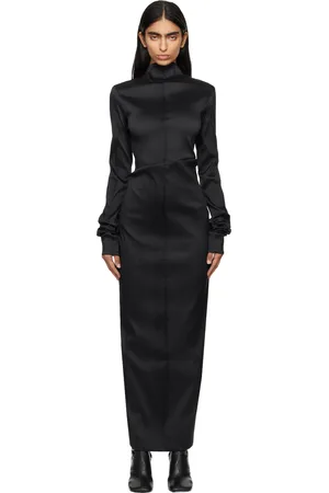 Acne Studios Black Draped Maxi Dress