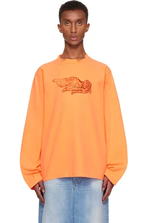 Acne Studios Orange Printed Long Sleeve T-shirt