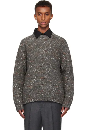 Rohe Gray Relaxed Mouline Knitted Crew Neck Sweater