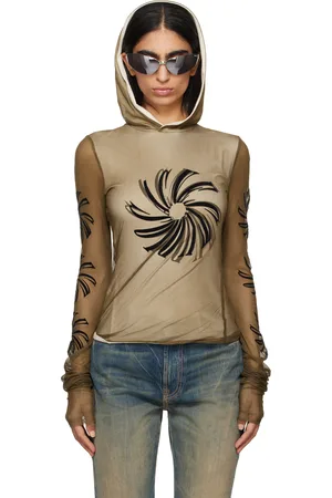 Acne Studios Khaki Mesh Hoodie