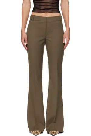 Bec & Bridge Khaki Teri Bootleg Trousers