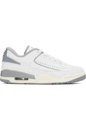 Nike White & Gray Jordan 2/3 Sneakers