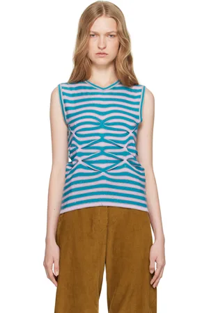 Kiko Kostadinov Blue & Pink Zabriskie Tank Top