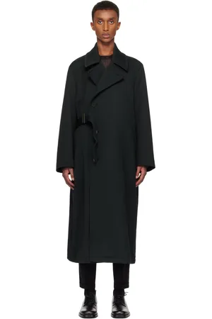 Paul Smith Black Wool-Blend Twill Coat