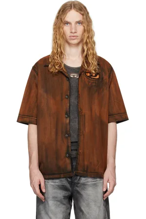 Diesel Orange S-Stan-Bleach-A Shirt