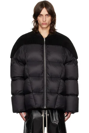 Rick Owens Black Porterville Flight Shearling Down Jacket