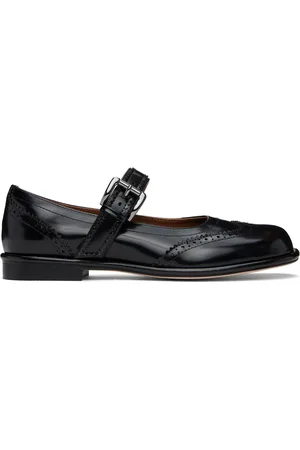 Shushu/Tong Black Square Mary Jane Ballerina Flats