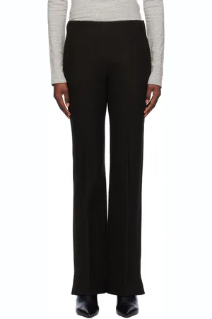 UMBER POSTPAST Brown Wool Felted Trousers