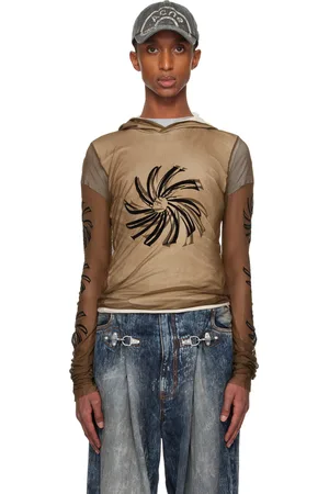 Acne Studios Khaki Mesh Hoodie