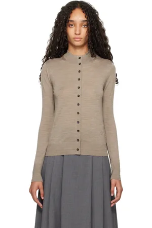 MARIA MCMANUS Beige Tiny Button Cardigan