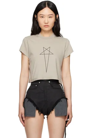 Rick Owens Off-White Porterville Cropped Small Level T-shirt