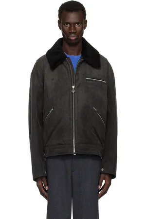 Solid Black Peached Cotton & Down Jacket Set