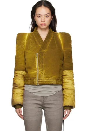 Rick Owens Yellow Porterville Metro Bomber Jacket