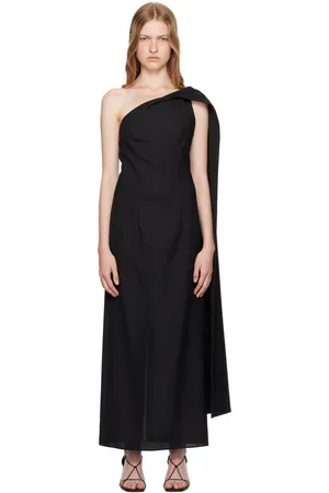 Rohe Black Open Back Scarf Maxi Dress