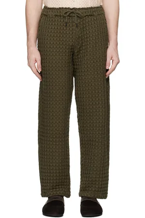 Oas Khaki Ayora Waffle Sweatpants