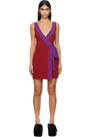 ECKHAUS LATTA Purple & Red Twyla Minidress