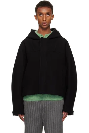 Solid Black Handmade Hoodie Jacket