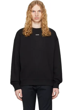 HUGO BOSS Black Cotton-Terry Logo Sweater
